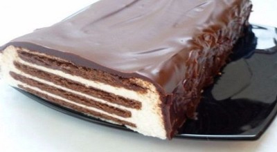 Тортик без выпечки «Полосатый»