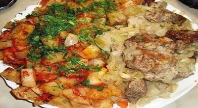 «Шашлык» с наивкуснейшей картошечкой, приготовленные в духовке
