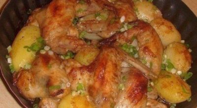 Крылышки с картошкой — блюдо вкусное, сытное и питательное